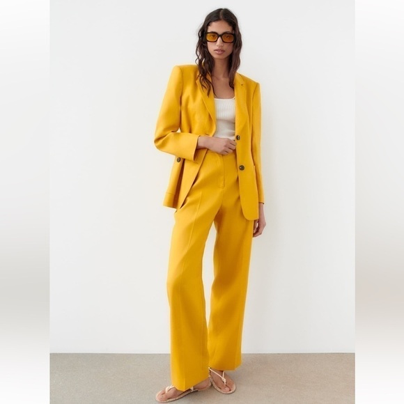 New ZARA Patch Pocket Linen Jacket - Picture 2 of 11